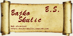 Bajko Skulić vizit kartica
